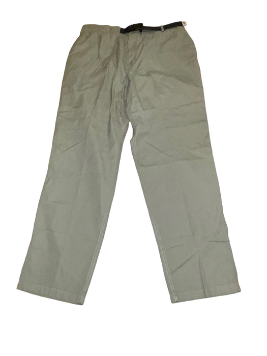 Sportif Men's Cotton Elastic Waist Belted Straight Pants Olive (Size: XL) NWT