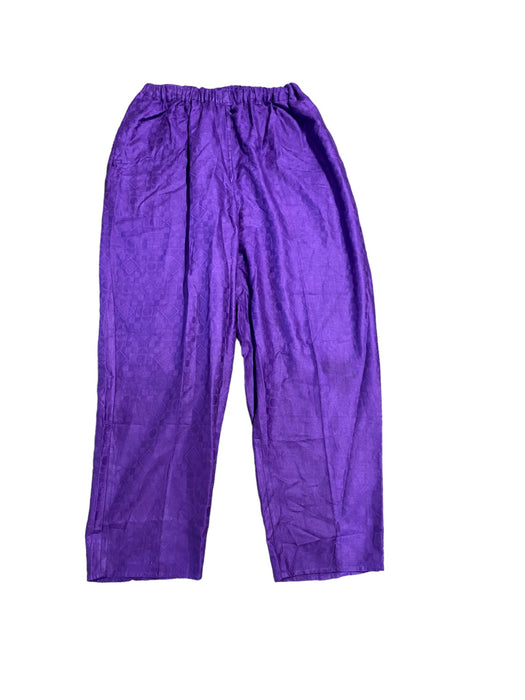 Women's Handmade Elastic Waist Pants Purple (Size: Large / 38 Waist)