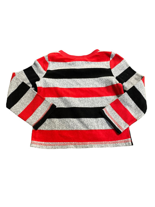 Disney Mickey Mouse Boys 2pc Fleece Striped Lounge Set Red/Black/Gray (Size: 4T)