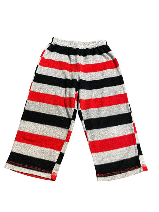 Disney Mickey Mouse Boys 2pc Fleece Striped Lounge Set Red/Black/Gray (Size: 4T)