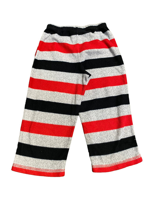 Disney Mickey Mouse Boys 2pc Fleece Striped Lounge Set Red/Black/Gray (Size: 4T)