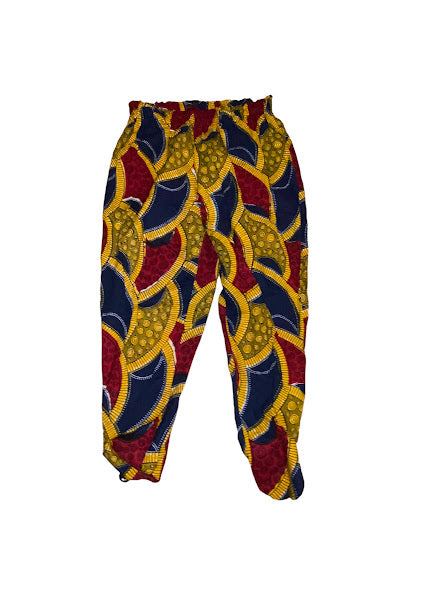 African Print Women's Kaftan Tunic & Elastic High Waist Harlem Pants Set (2 PC)