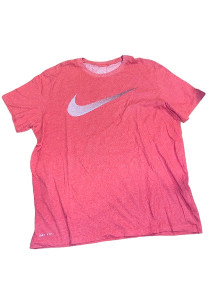 Nike Men's Dri-Fit Swoosh Logo Shirt Crimson (Size: XL)