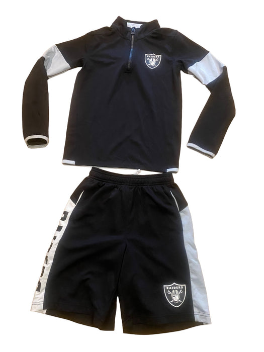 Los Angeles Raiders NFL Team Apparel Shorts Set Black/White (Size: Small (8)