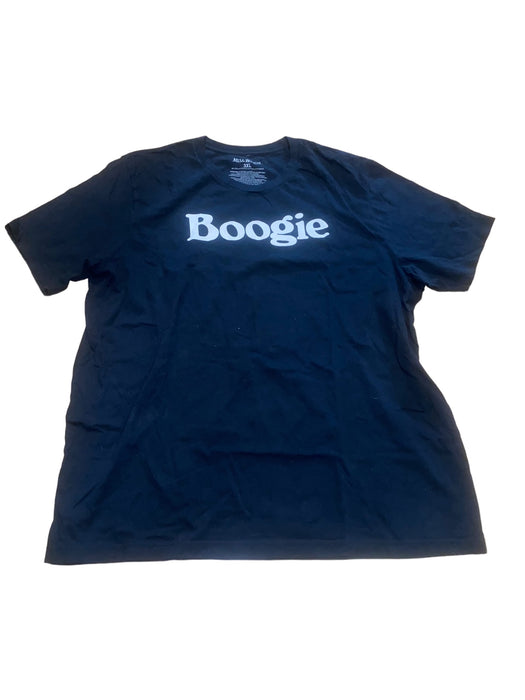 Boogie Men's Retro Graphic Print T-Shirt Black/White (Size: 3XL)