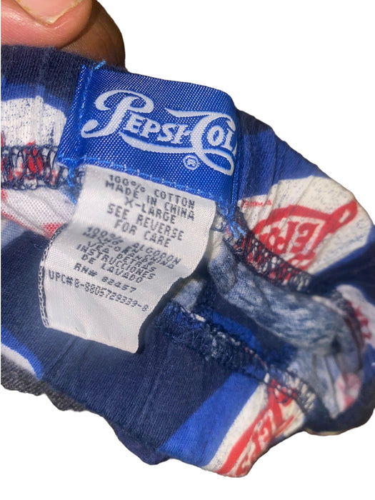 Pepsi-Cola Men's Blue Original All Print Pajama/Lounge Pants (Size: XL)