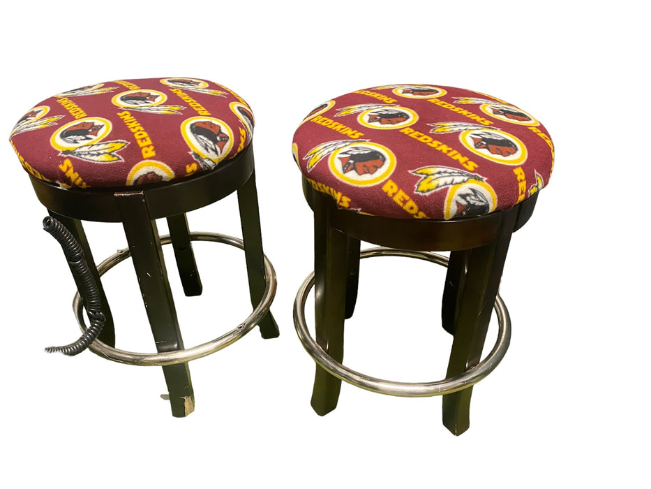 Washington Redskins NFL Custom Design Wide Swivel Bar Chairs Red/Gold (Set of 2)