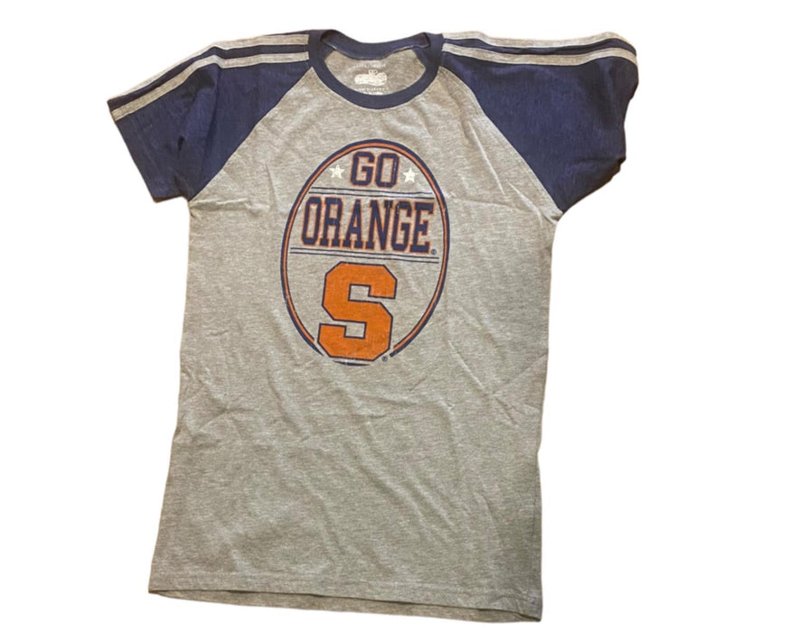 Syracuse NCAA Women's Graphic Print Reglan T-shirt Gray/Blue (Size: XL) NWT