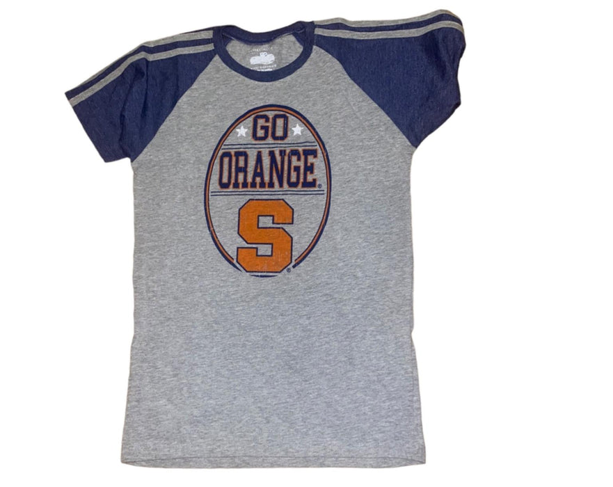 Syracuse NCAA Women's Graphic Print Reglan T-shirt Gray/Blue (Size: XL) NWT