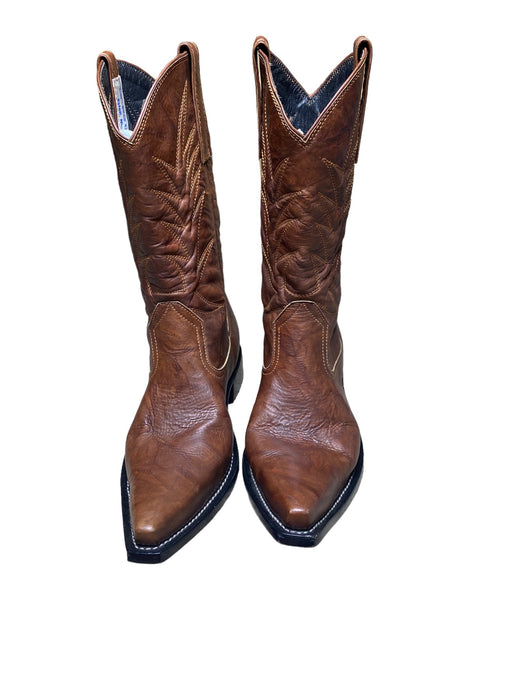 Calzado Figueroa Brown Leather Western Cowboys Boots Men's (Sz: 8.5) 8946 4341