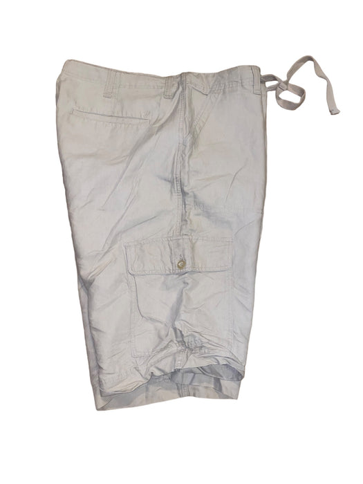 Sean John Mens Linen Drawstring Cargo Shorts Beige (Size: 40  X 15)