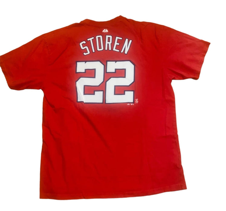 Washington Nationals MLB Majestic Men's #22 Storen T-Shirt Jersey (Size: XL)
