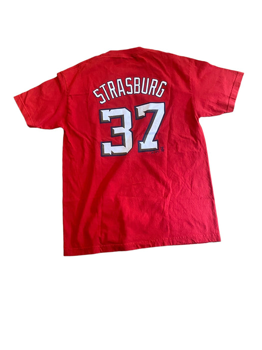 Washington Nationals MLB Majestic Men's #37 Strasburg T-Shirt Jersey (Size: L)
