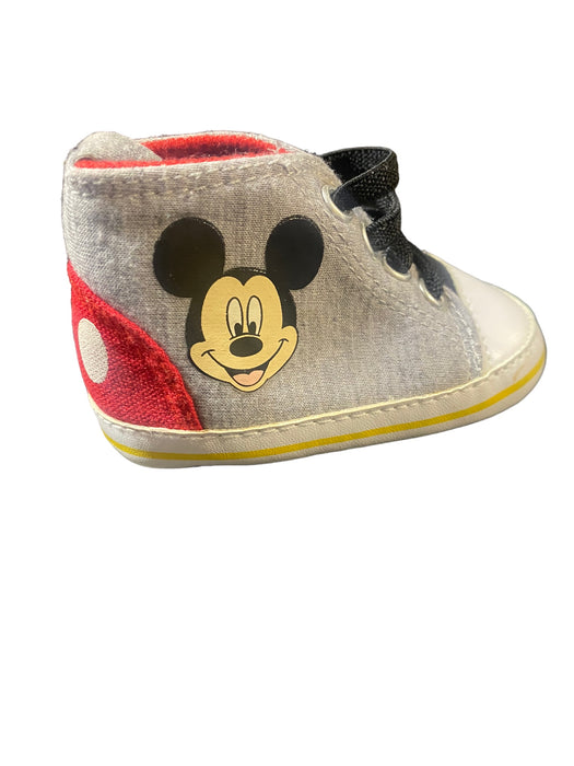 Disney Mickey Mouse Canvas Soft Sole Ankle Infant Crib Shoes (Size: 3)