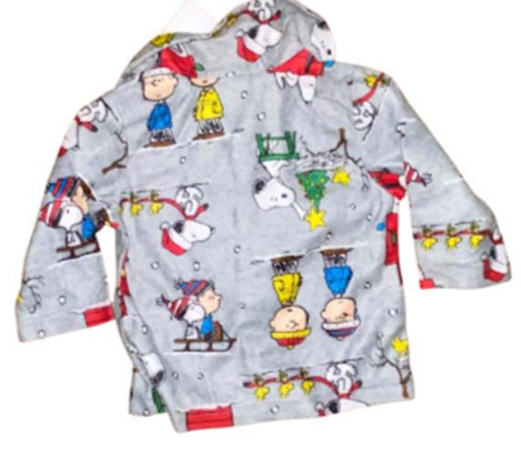 Christmas with Peanut & Snoopy Baby Top Gray (Size: 3/6 Mo)