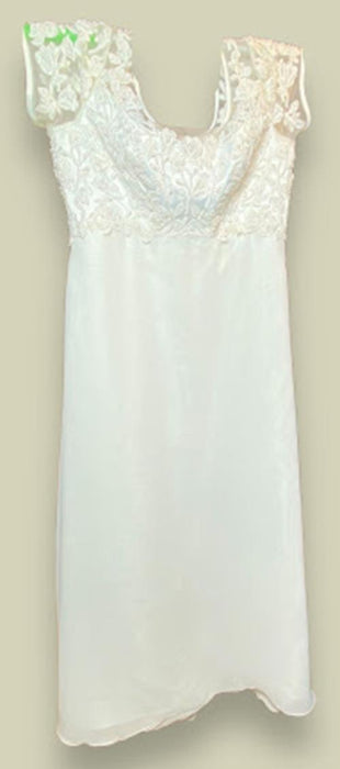 Alfred Angelo Women's Plus Size Wedding Dress Sheer Top Layer Cream (Size: 20)