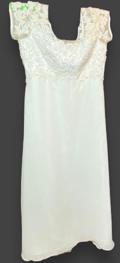 Alfred Angelo Women's Plus Size Wedding Dress Sheer Top Layer Cream (Size: 20)