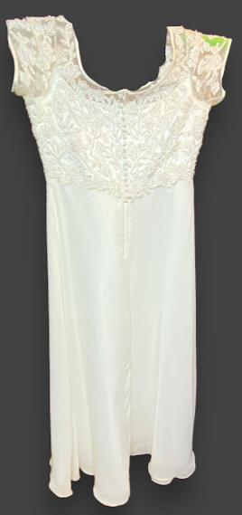 Alfred Angelo Women's Plus Size Wedding Dress Sheer Top Layer Cream (Size: 20)