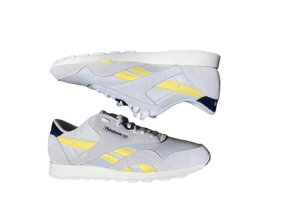 Reebok Classic Nylon Grey Yellow Running Shoes Men's (Size: 11.5) 1Y3501