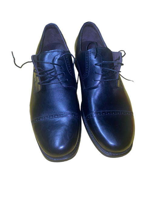 Johnston & Murphy Leather Black Round Toe Dress Shoes Men's (Size: 13M) 20-2127