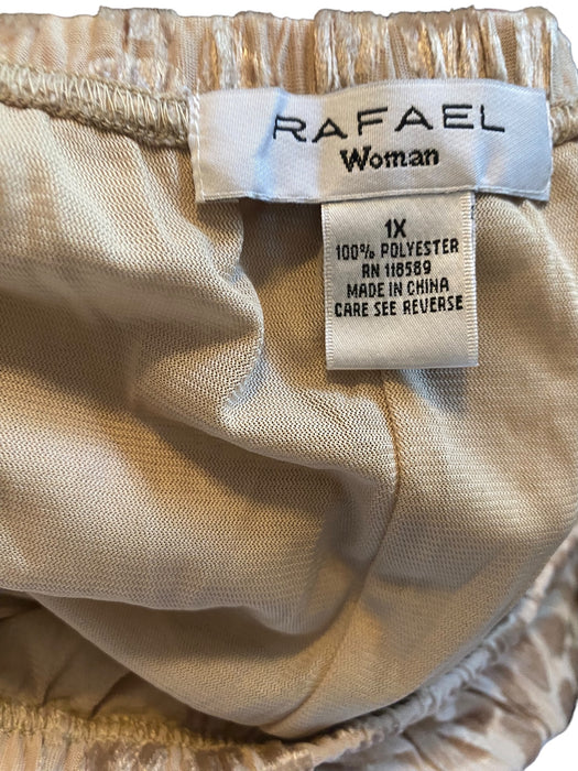 Rafaella Womens Fit & Flare Polyester Skirt Tan (Plus Size: 1X) NWT