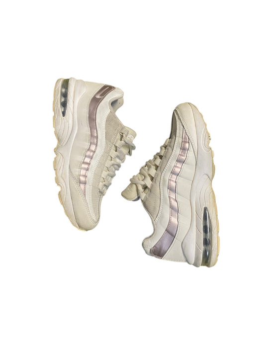 Nike Air Max 95 "Bone" White Rose Gold Running Shoes Girls (Sz: 5.5y) 310830-015