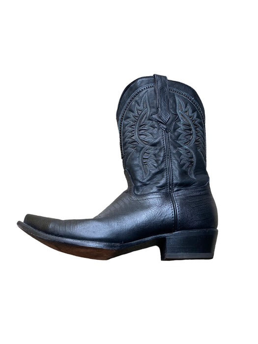 Texas Legacy Black Western Handmade Leather Cowboy Boots Men's (Size: 14)