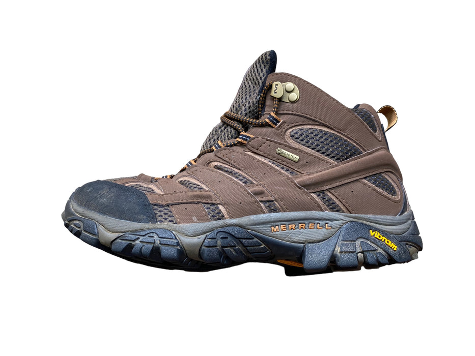 Merrell Moab 2 Mid Gore-Tex Brown Black Hiking Boots Men's (Size: 7.5) J06063