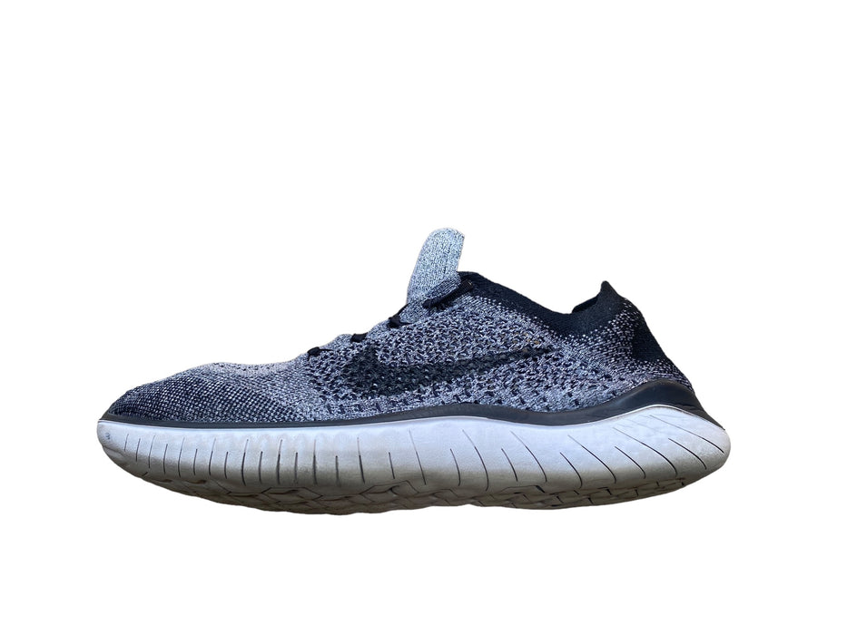 Nike Free Rn Flyknit 2018 White Black Running Shoes Men's (Size: 12) 942838-101