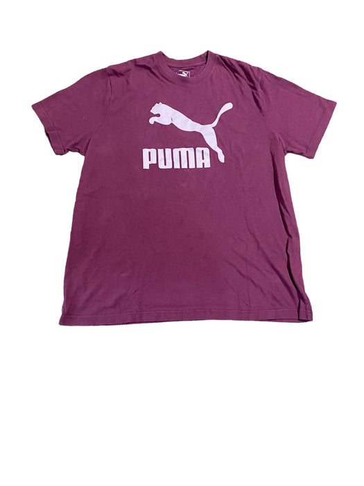 Puma Men's Crew Neck T-shirt Burgundy (Size: XL)