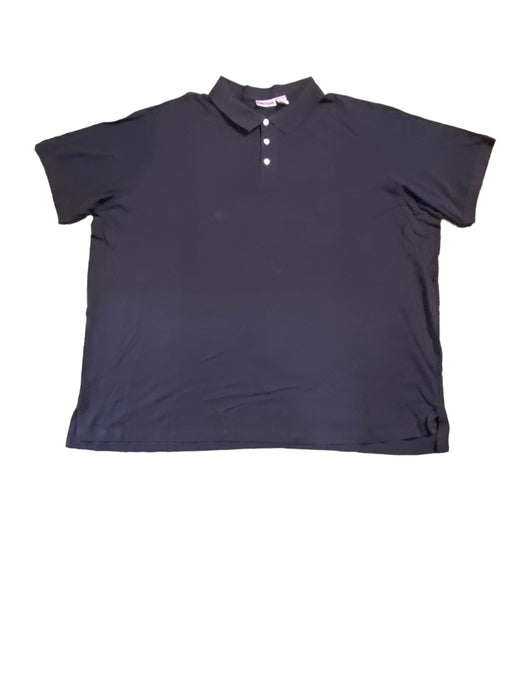 King Size Big Men's Polo Short Sleeve Collar Shirt Black (Size: 6XL)