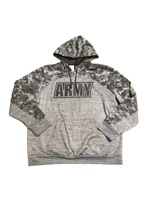 U.S. Army Men's Camouflage Hoodie Black & Gray (Size: XL)