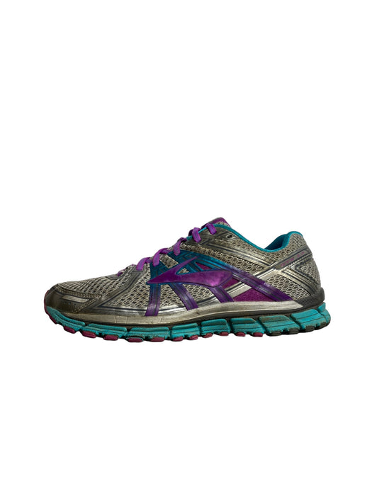 Brooks Adrenaline GTS 17 Grey Purple Running Shoes Women (Size: 11) 1202311B489