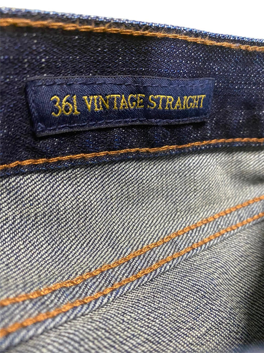 Lucky Brand 361 Men's Vintage Straight Jeans Dark Blue Wash (Size: 40 x 32)