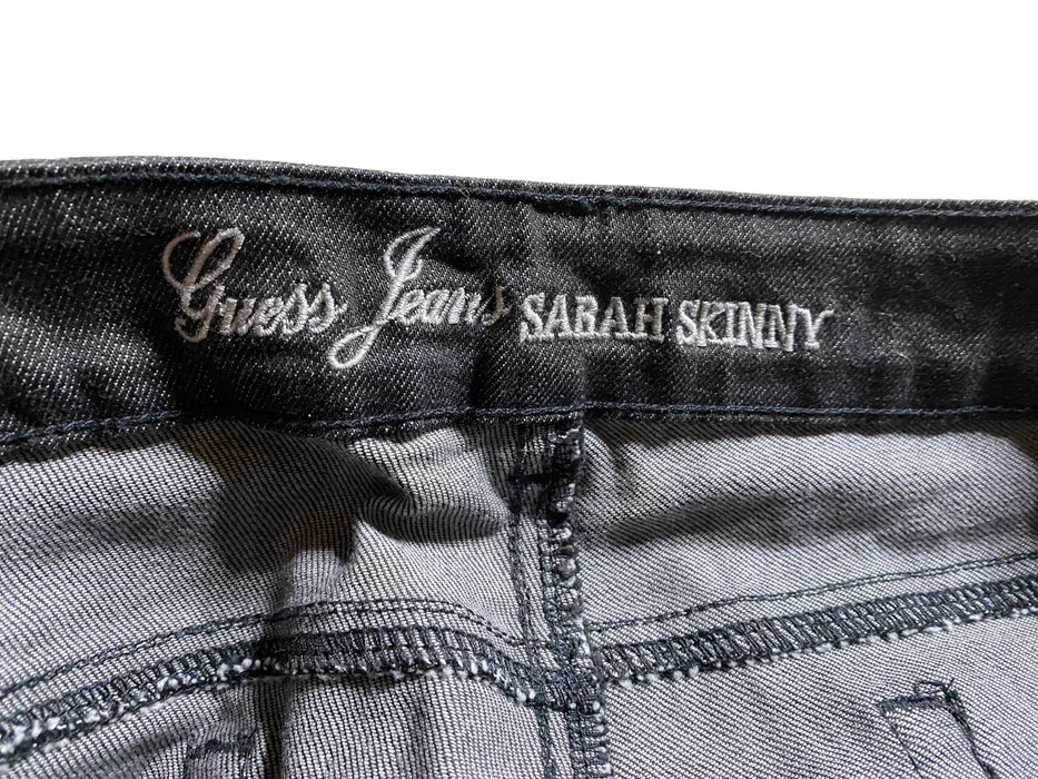 Guess Men Sarah Skinny Flex Dark Wash Jeans Black (Size: 32 X 32)