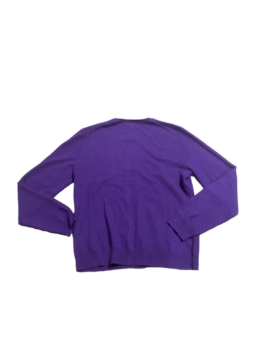 Peck & Peck Women's Pure Cashmere Sweat Button Top Royal Purple (Size: XL)