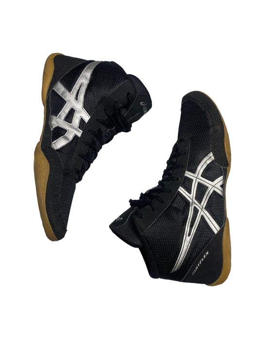 Asics Matflex 5 Black Silver Mid Wrestling Shoes Women's (Size: 11.5) J504N