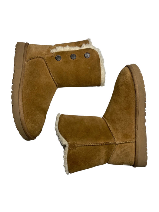 UGG Bailey Mini Snaps Button Up Chestnut Brown Warm Boots Women's (Sz: 6) 112151