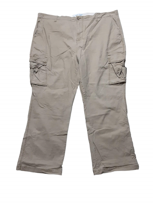 Old Navy Men's Lived-In Straight Cargo Flex Pants Khaki (Big & Tall: 46 x 30)