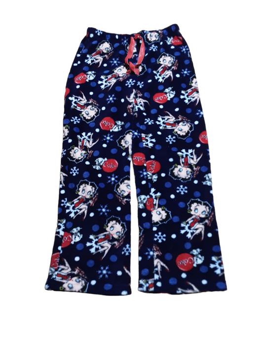 Betty Boop Women's Fleece Loose fit Lounge Pants Blue (Size: Small)