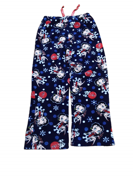 Betty Boop Women's Fleece Loose fit Lounge Pants Blue (Size: Small)