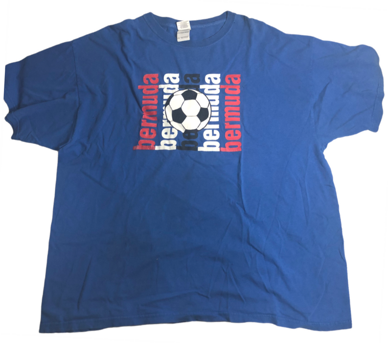 Bermuda Soccer Tourist T-Shirt Blue Men's (Size: 2XL)