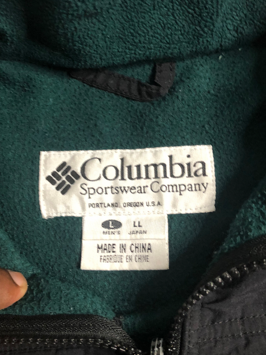 Columbia Vintage 90's Light Rain Fleece Jacket Green Men's (Size: L)
