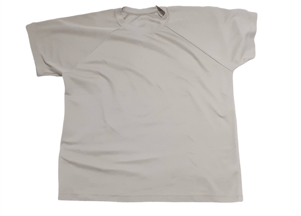 Men's Breathable Short Sleeves Crew Neck T-Shirt Beige (Size: XL)