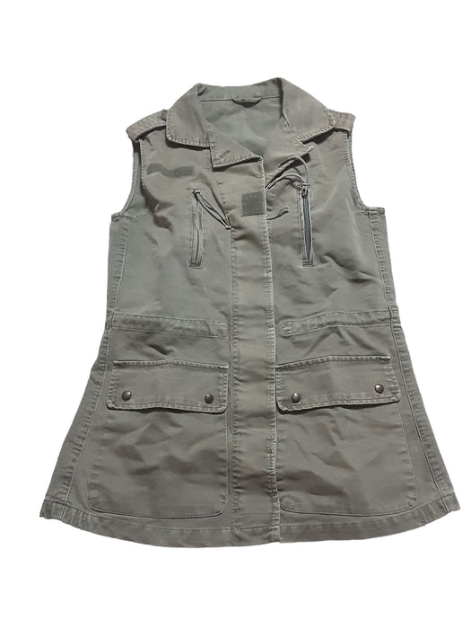 Willow & Clay Women's Full Zip Military Vest/Jacket Green (Size: Small)