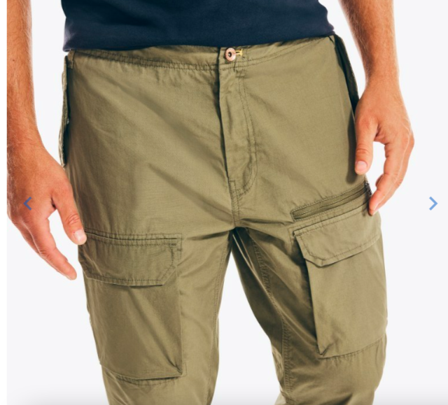 Nautica Men's Classic Fit Windharbor Cargo Pants Olive (Big & Tall: 42 X 30) NWT