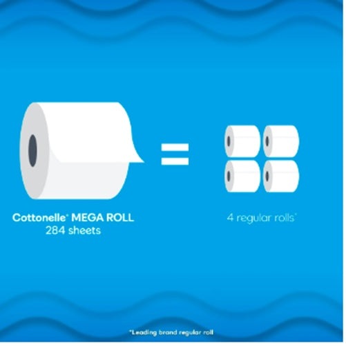 Cottonelle Ultra Clean 284-Sheet Toilet Paper, 36 Mega Rolls