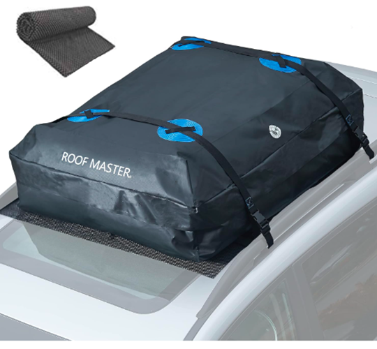 Rooftop Cargo Carrier Waterproof Car Roof Bag w/ Protective Mat Local