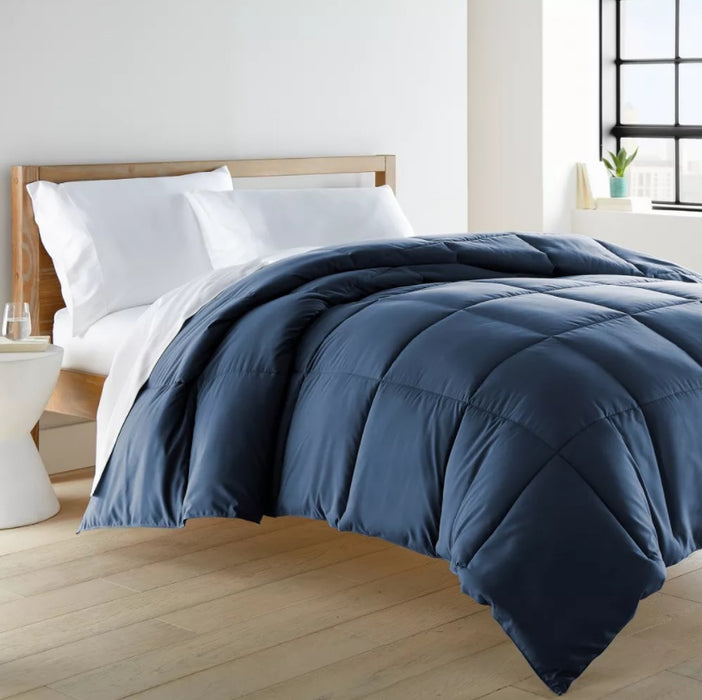 Beckham Hotel Collection Goose Down Alternative Comforter Navy (Size:F/Q) Local