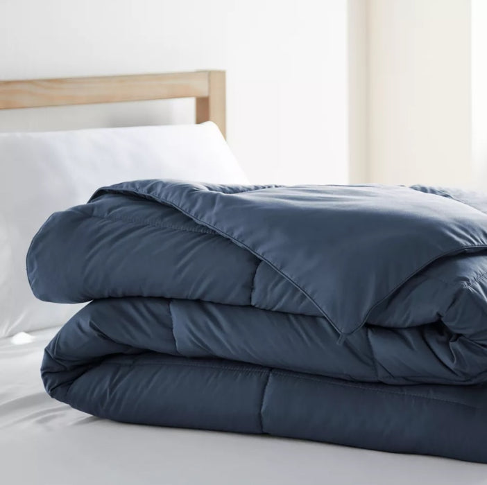 Beckham Hotel Collection Goose Down Alternative Comforter Navy (Size:F/Q) Local